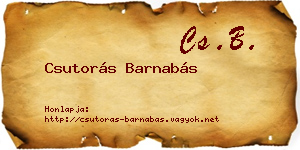 Csutorás Barnabás névjegykártya